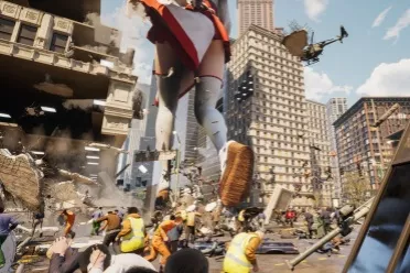 《女巨人游乐场》新截图公布：白丝玉足踏平城市！