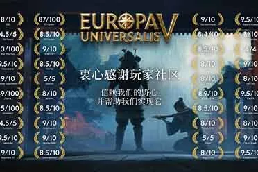 Paradox公开《欧陆风云5》媒体赞誉图！感谢玩家支持