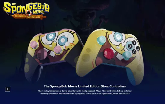 Xbox携手《海绵宝宝》大电影 推出联名定制手柄！