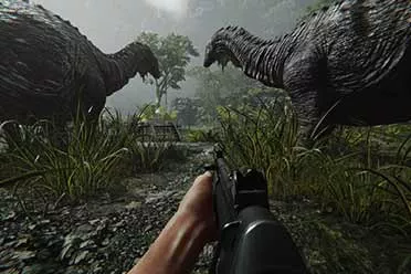 生存FPS《蛮荒计划》公布新截图：神秘岛屿上大战恐龙