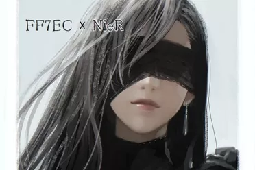 《尼尔》角色设计师绘制《FF7》联动插画：蒂法太美了!