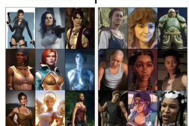 博主晒东西方游戏女主对比图 网友：这波是审美碾压！