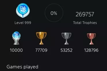 究极肝帝！网友晒PS奖杯数引热议：1万座白金奖杯