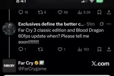 终于等到了？育碧暗示将推出《孤岛惊魂3》60帧更新