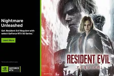 英伟达推出显卡促销活动：买50系显卡送《生化危机9》