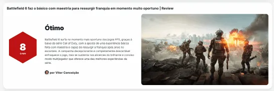 《战地6》IGN巴西评分8分：有望复兴《战地》系列！